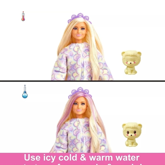 Barbie Cutie Reveal SLOTH Plush Costume Doll with 10 Surprises & Mini Pet - Picture 5 of 6